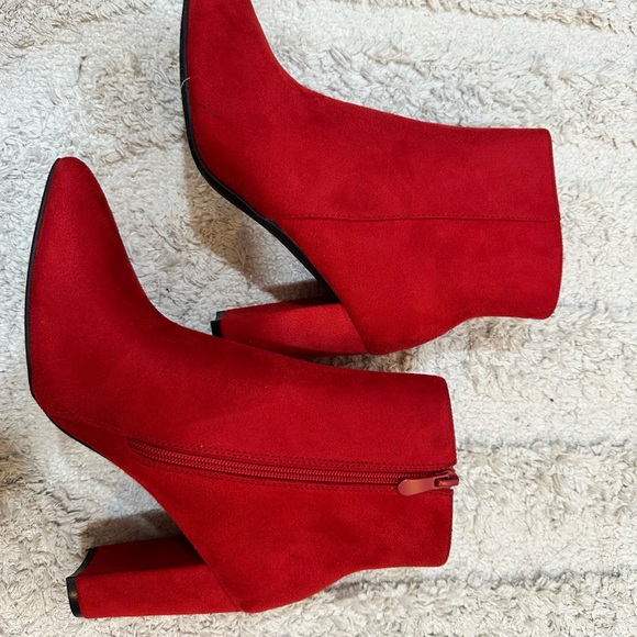 Dream Pairs Shoes - Dream Pairs Bold Red Ankle Booties